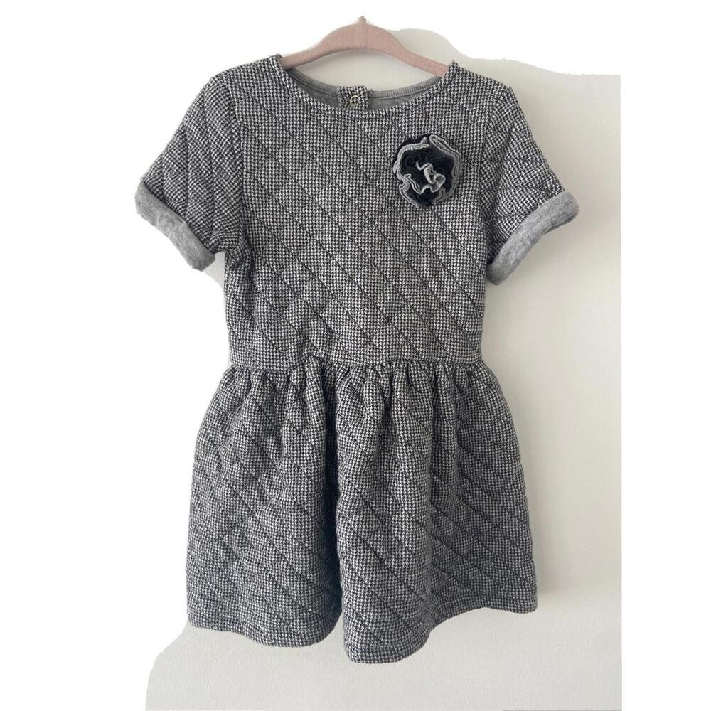 Petit Bateau Quilted Girls Dress Size 4
